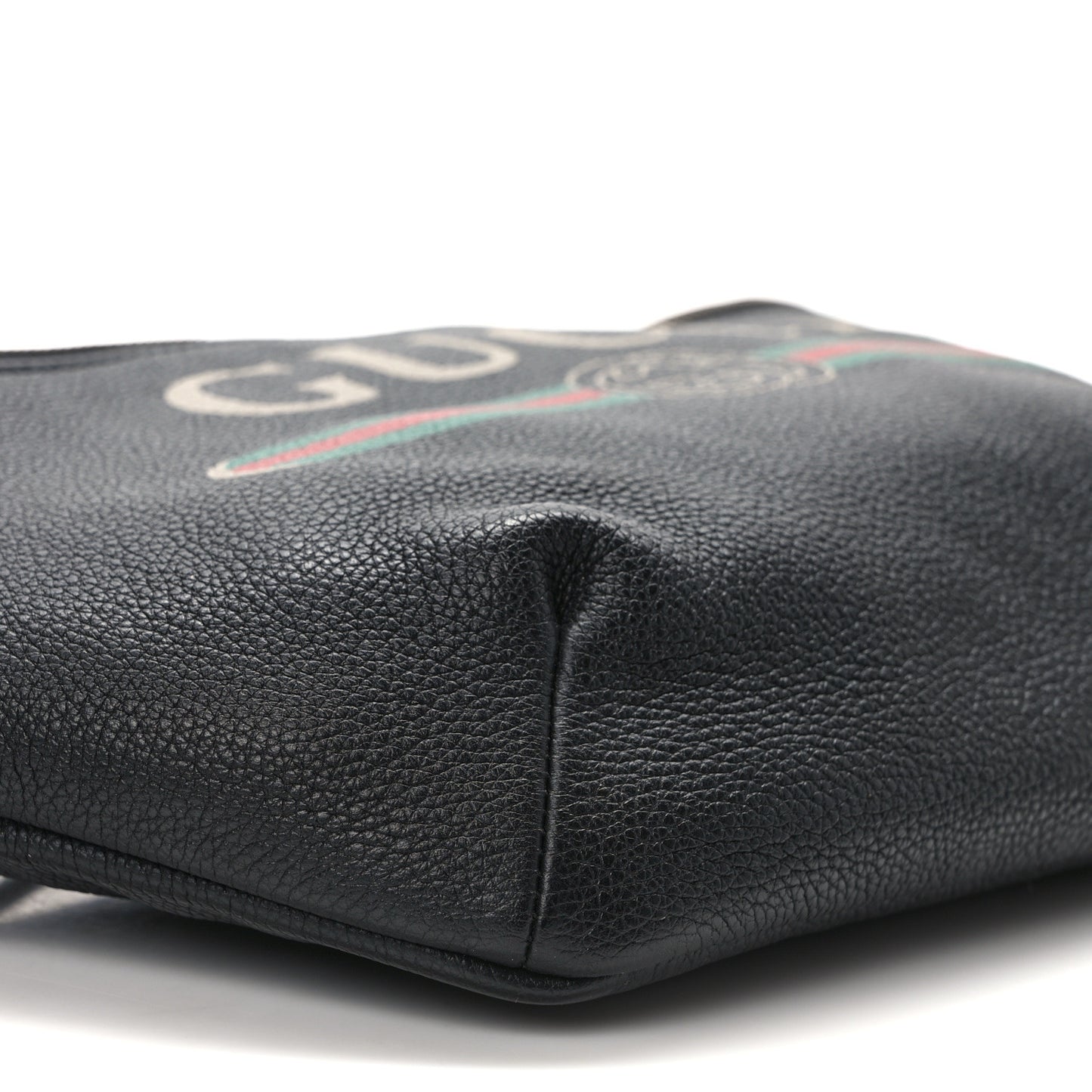 Grained Calfskin Logo Belt Bag Black