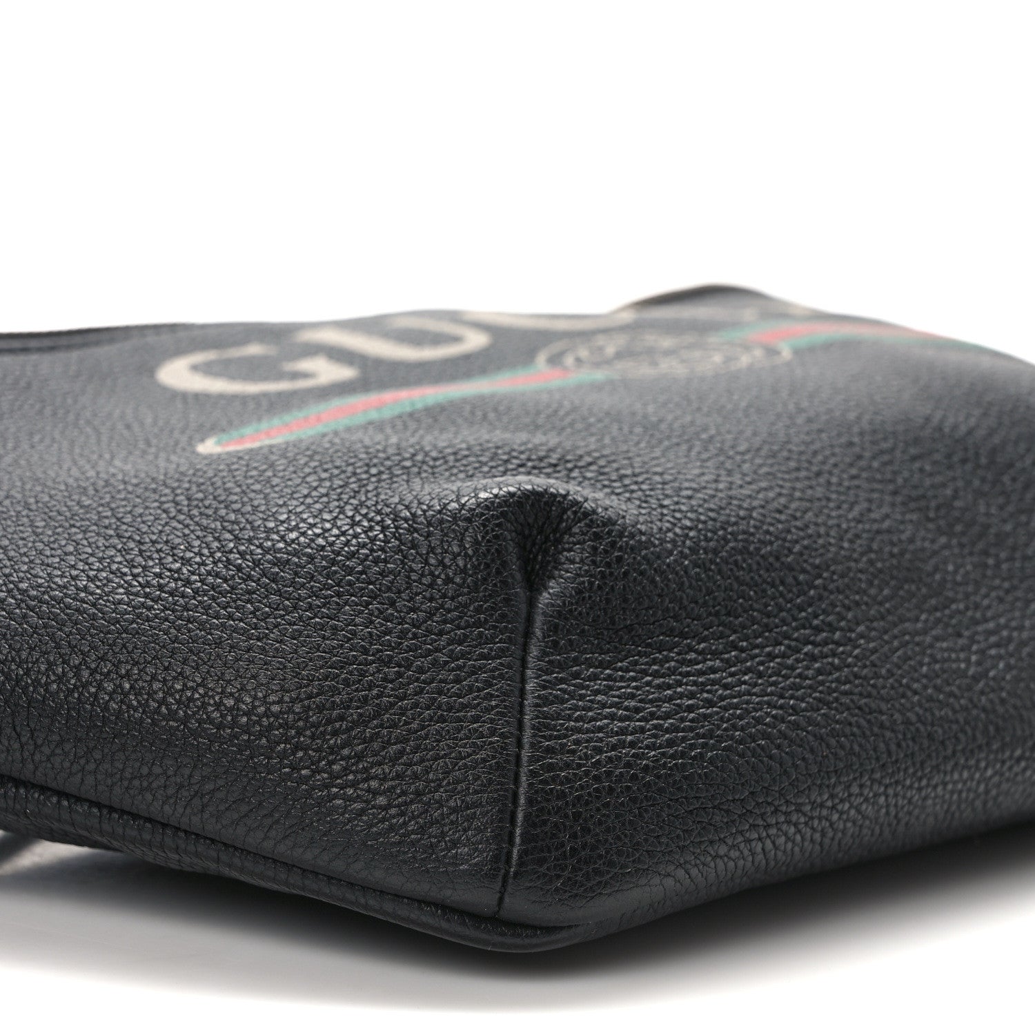 Gucci Grained Calfskin Logo Belt Bag Black 9 of 12