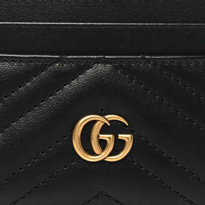 Gucci Calfskin Matelasse GG Marmont Card Holder Black 7 of 8