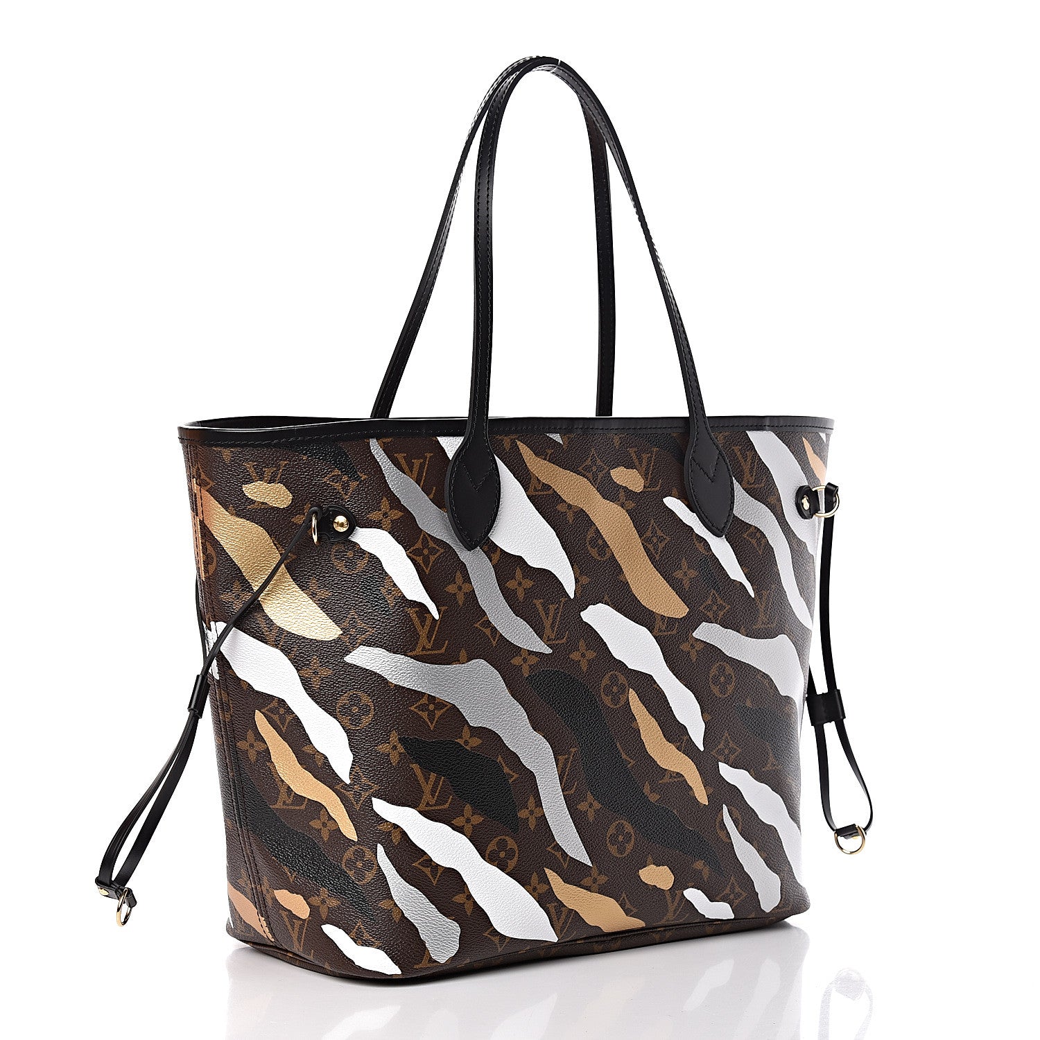 Louis Vuitton X LOL Monogram Neverfull MM Gold Silver 4 of 12