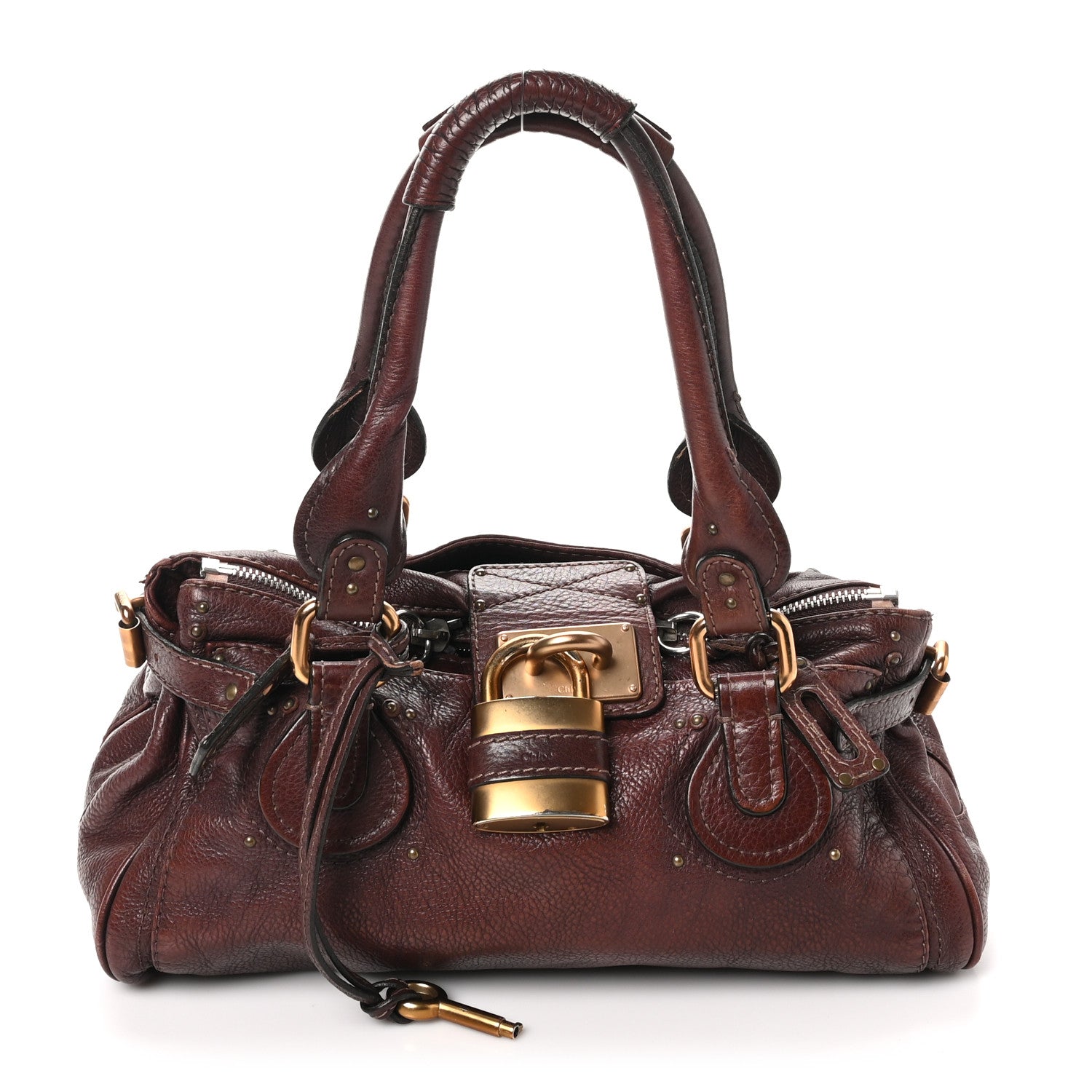 Chloe Calfskin Medium Paddington Satchel Chocolate 1 of 12