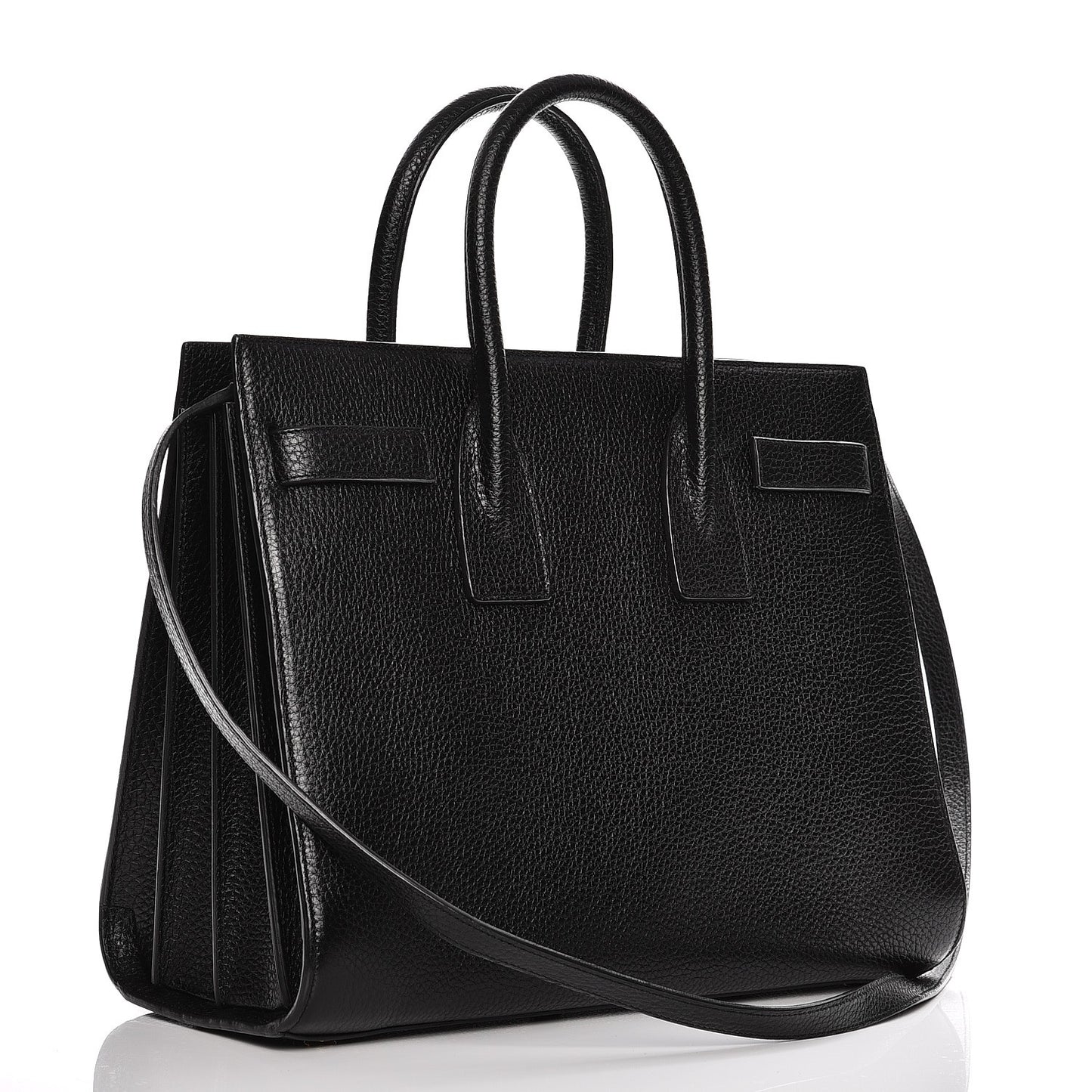 Grained Calfskin Small Sac De Jour Black
