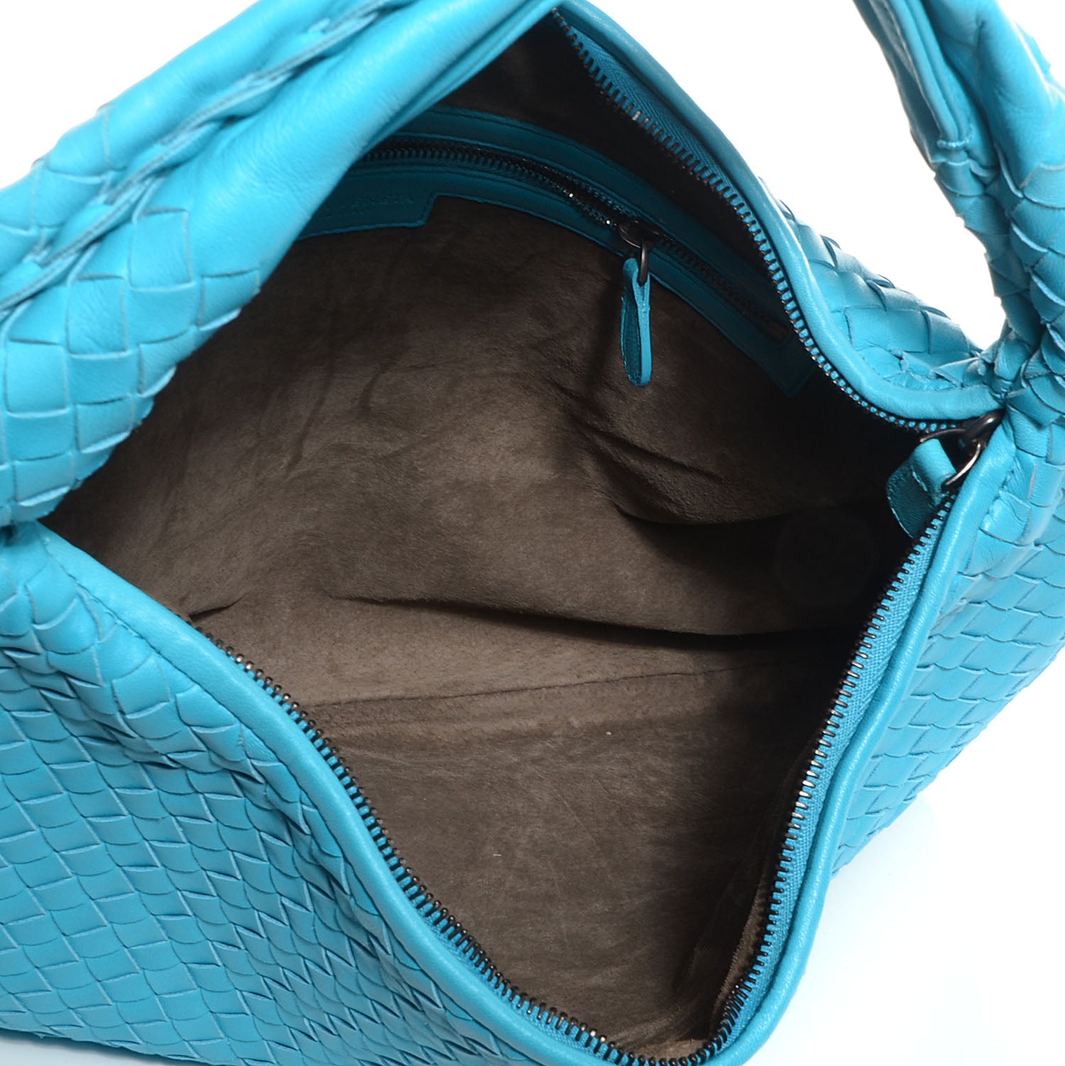 Bottega Veneta Nappa Intrecciato Large Veneta Hobo Turquoise 5 of 9