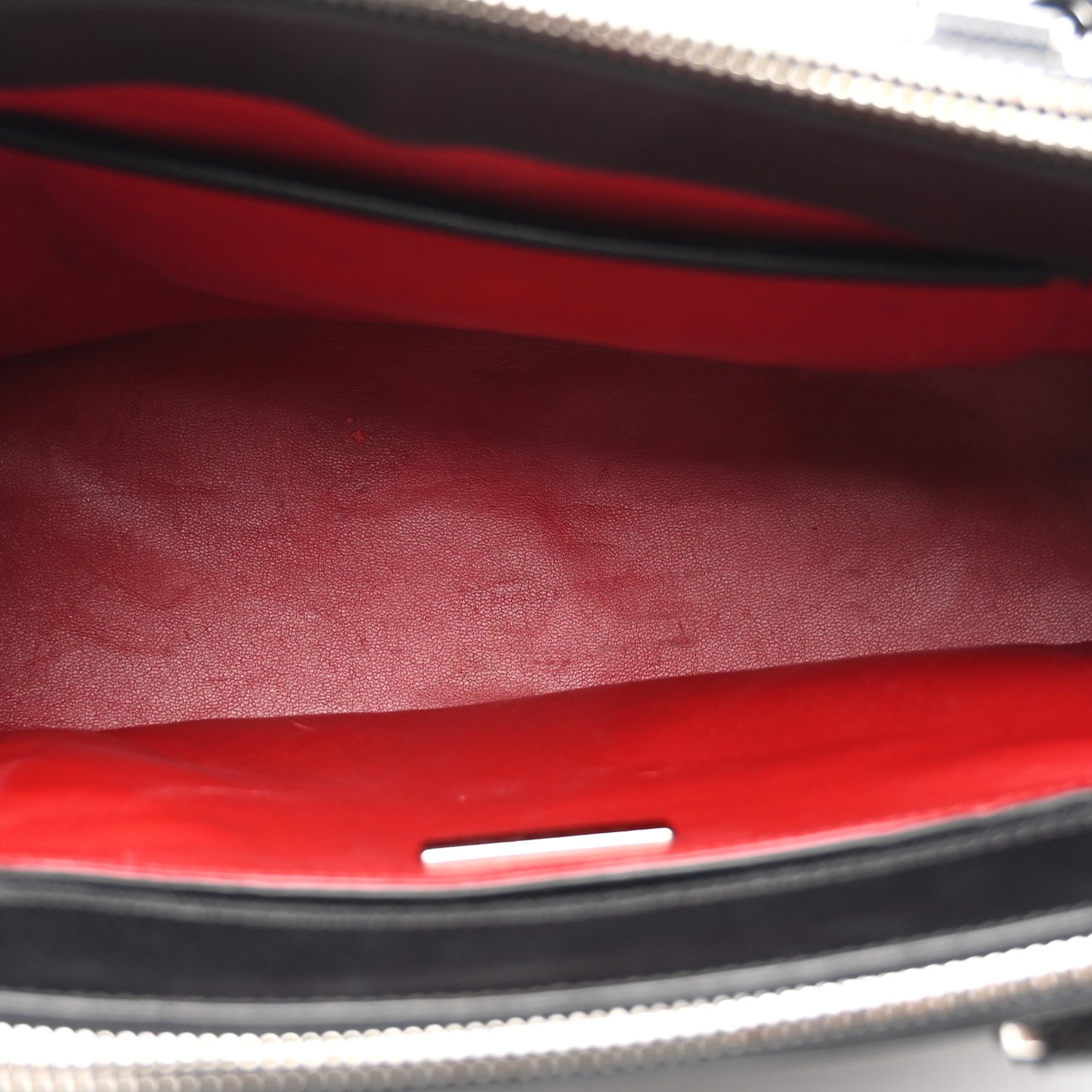 Saffiano Small Galleria Double Zip Tote Black Talco
