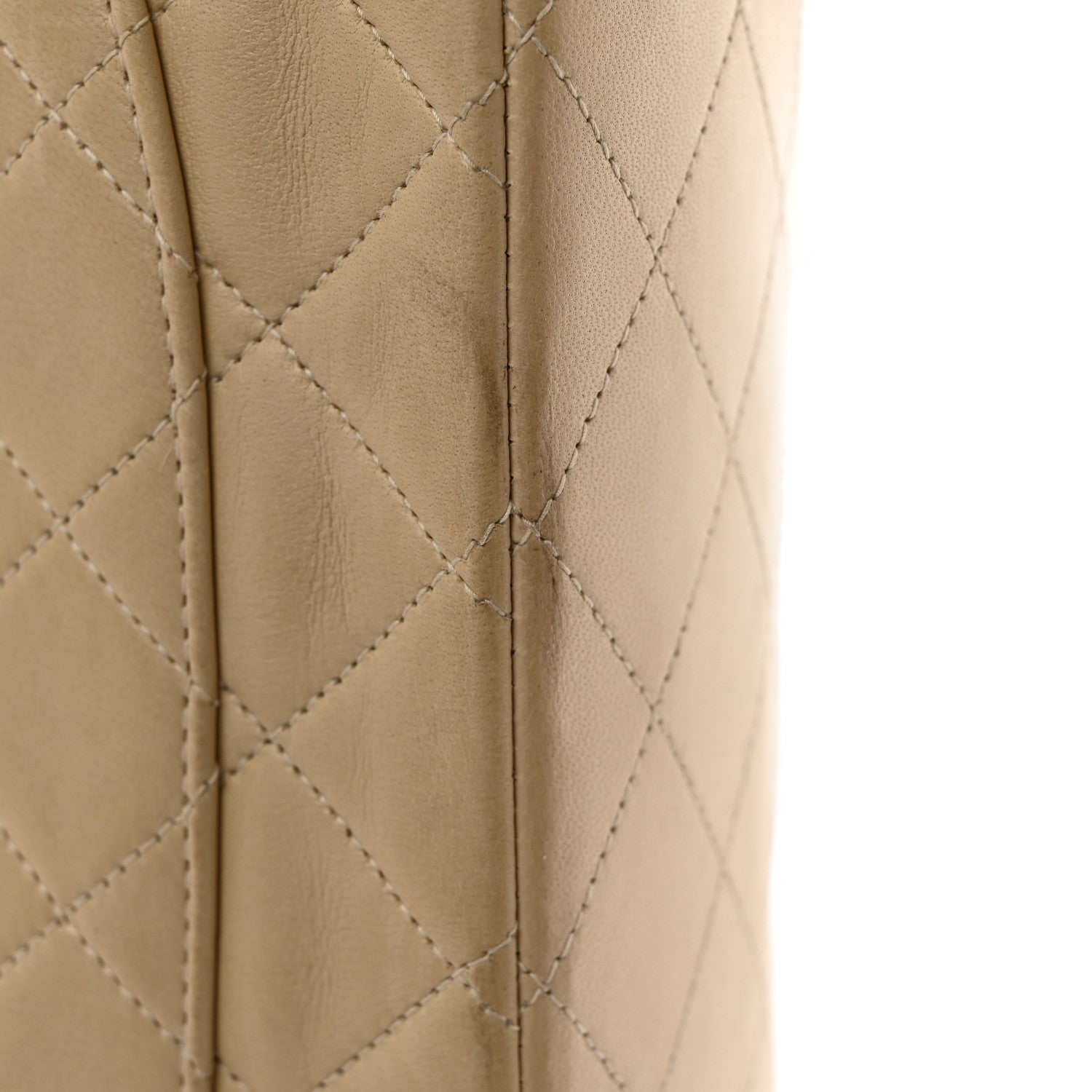 Chanel Lambskin Quilted Medium Double Flap Beige 13 of 14