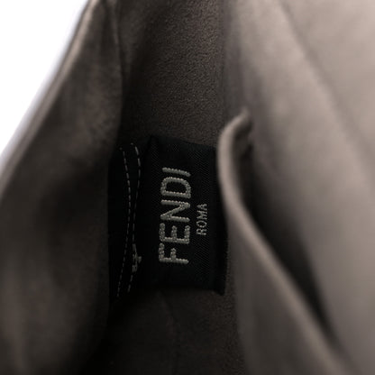 Fendi Vitello Grace Glazed Fabric FF 1974 Double F Shoulder Bag Alchemy Mogano Panna 9 of 16