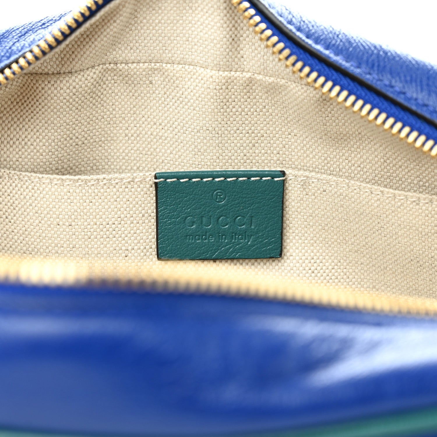 Gucci Azalea Calfskin Enamel Matelasse Diagonal Small Torchon GG Marmont Chain Shoulder Bag Imperial Blue Pavone 6 of 11