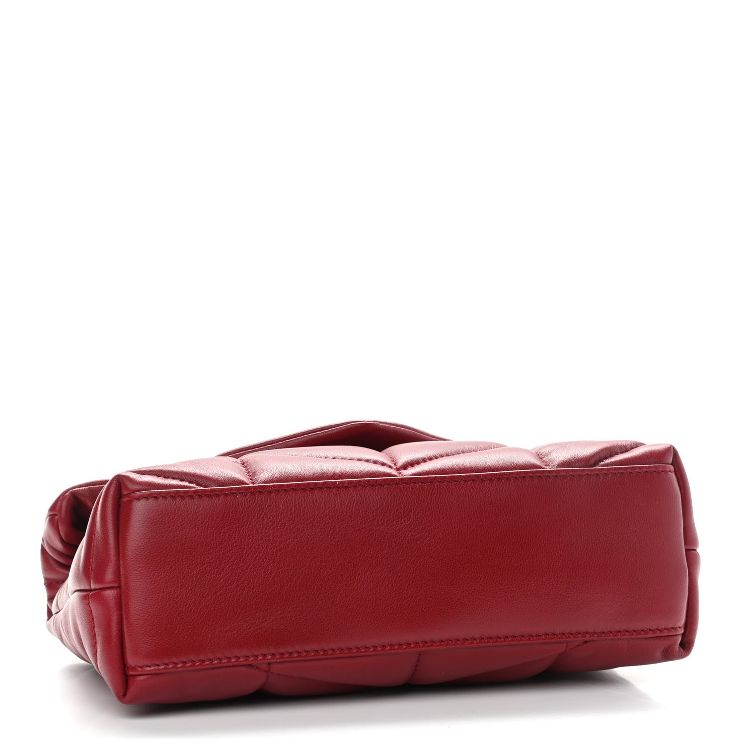 Saint Laurent Lambskin Quilted Toy Loulou Puffer Monogram Chain Satchel Red 4 of 10