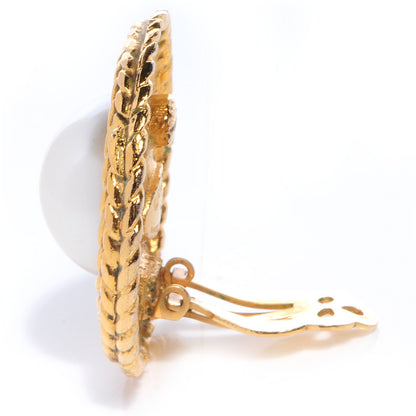 Chanel Pearl Clip On Earrings Gold 4 of 5