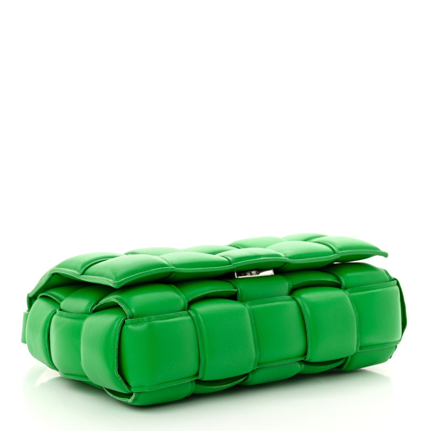 Nappa Maxi Intreccio Padded Cassette Crossbody Bag Parakeet