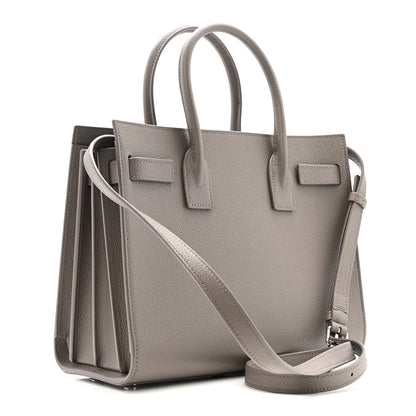 Saint Laurent Grained Calfskin Baby Sac De Jour Fog 3 of 13