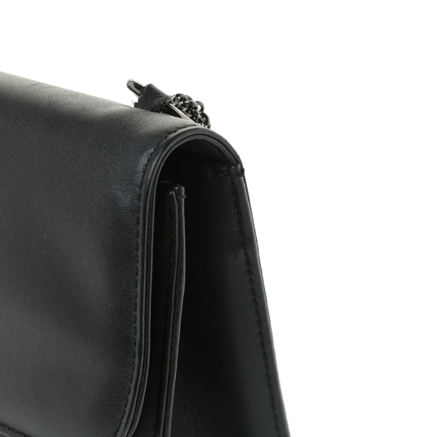 Vitello Medium Glam Lock Rockstud Flap Black