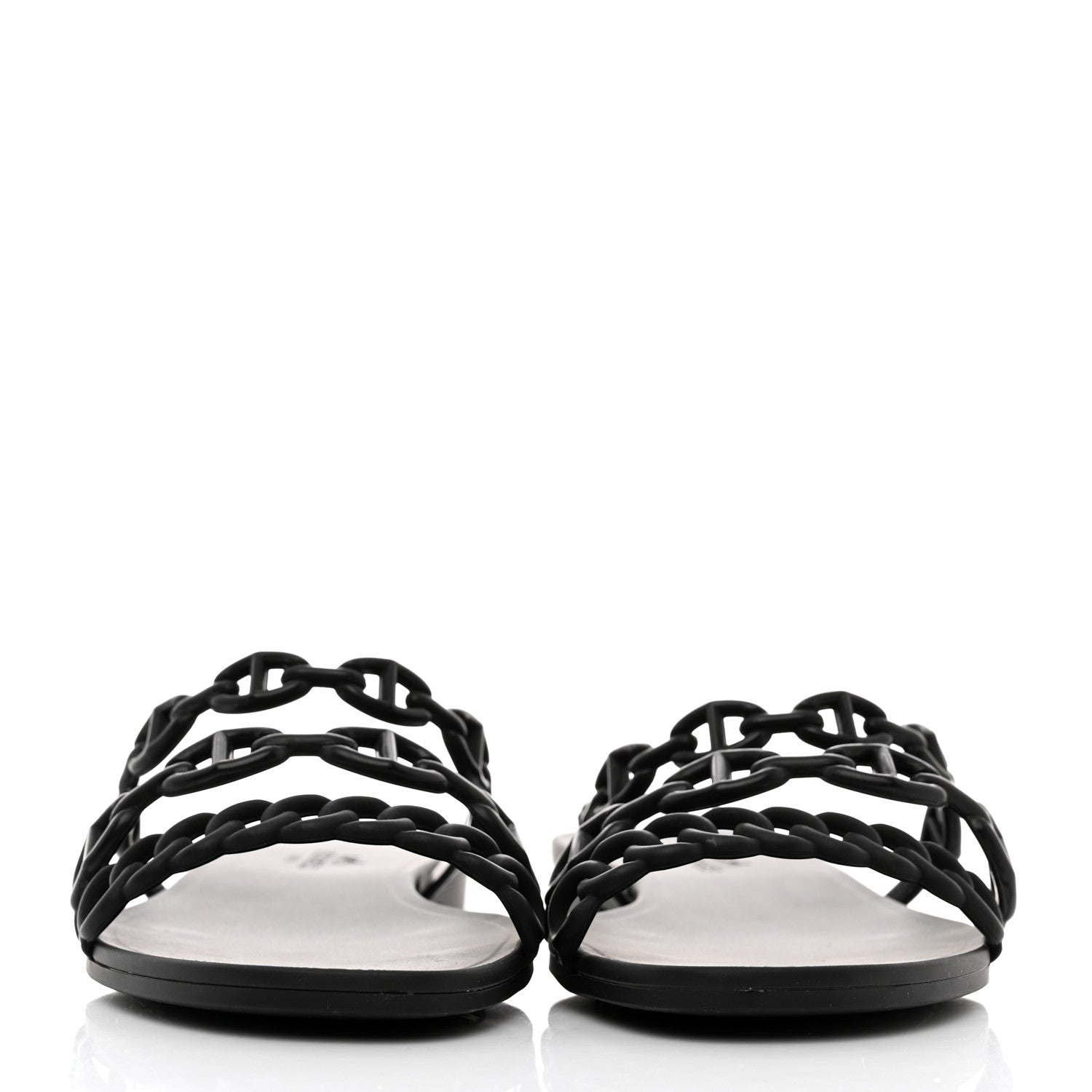 Hermes TPU Rivage Sandals 35 Black 2 of 9
