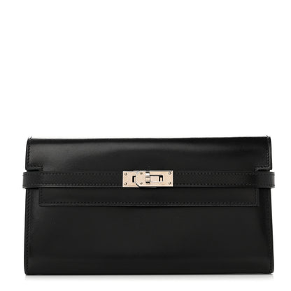 Hermes Box Kelly Longue Wallet Black 1 of 8