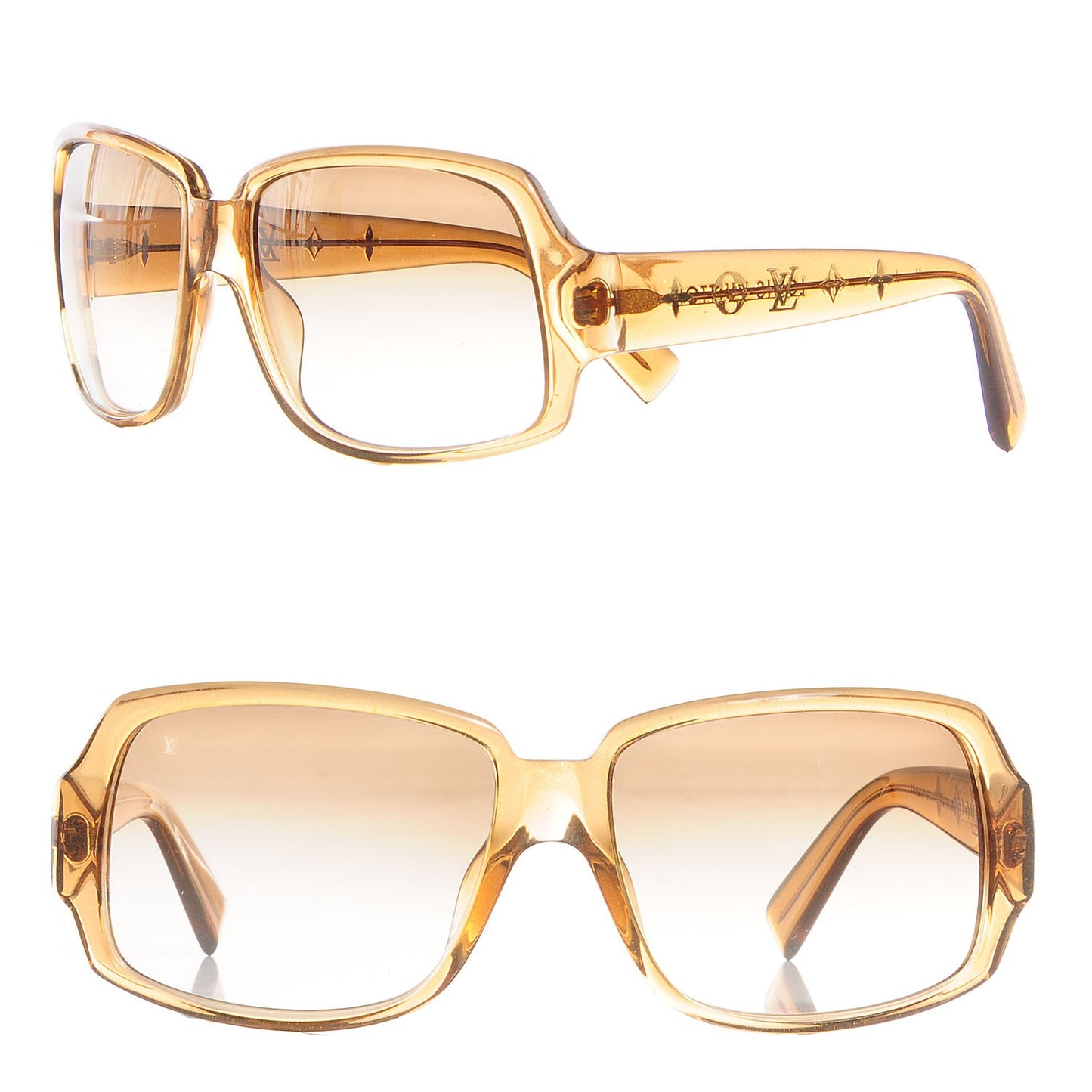 Acetate Obsession Carre Sunglasses Z0025W Glitter Honey