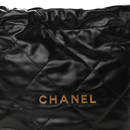 Chanel Shiny Calfskin Quilted Small Chanel 22 Black 9 of 11