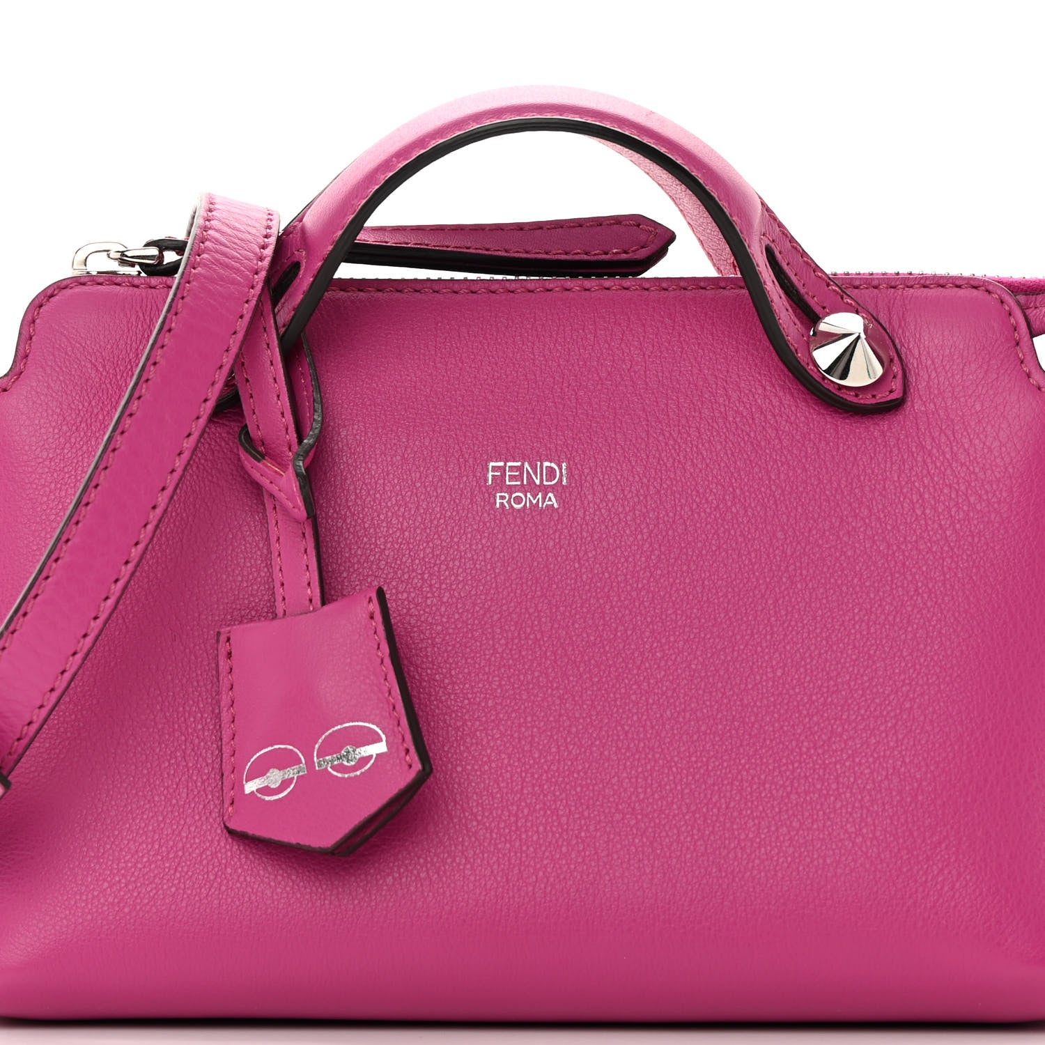 Fendi Vitello Dolce Mini By The Way Boston Bag Magenta 8 of 11