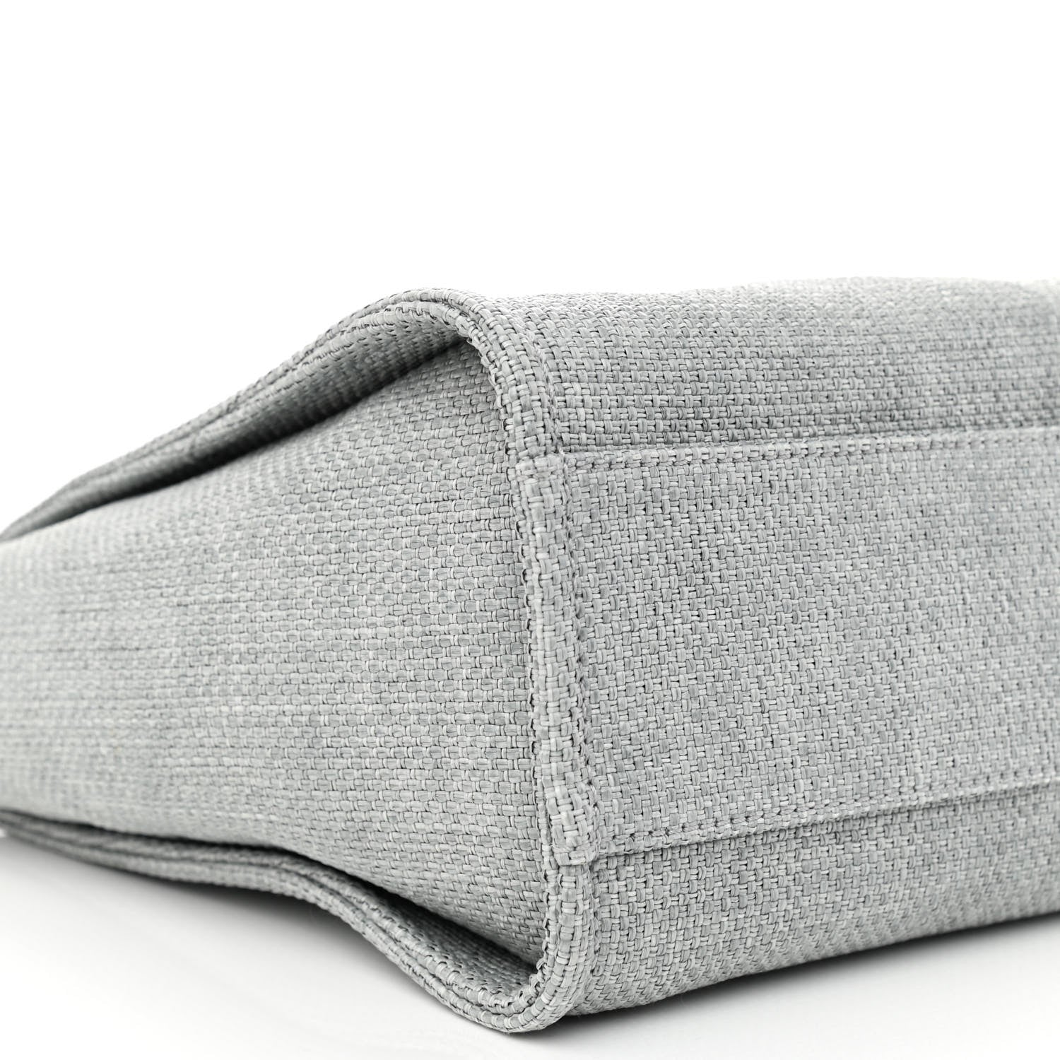Chanel Woven Straw Raffia Small Deauville Tote Grey 8 of 10