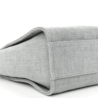 Chanel Woven Straw Raffia Small Deauville Tote Grey 8 of 10