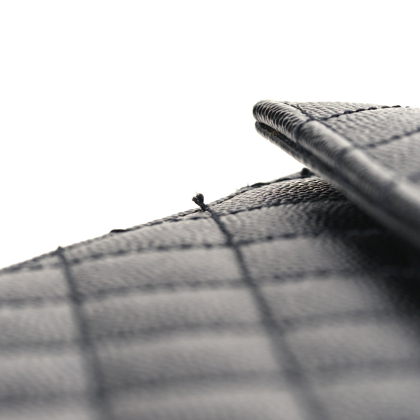 Grain De Poudre Textured Mixed Matelasse Large Triquilt Monogram Satchel Black