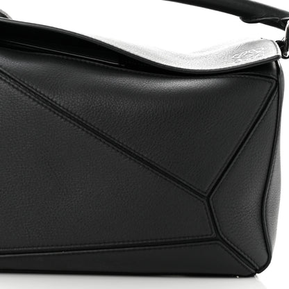 Loewe Calfskin Medium Puzzle Bag Black 8 of 10