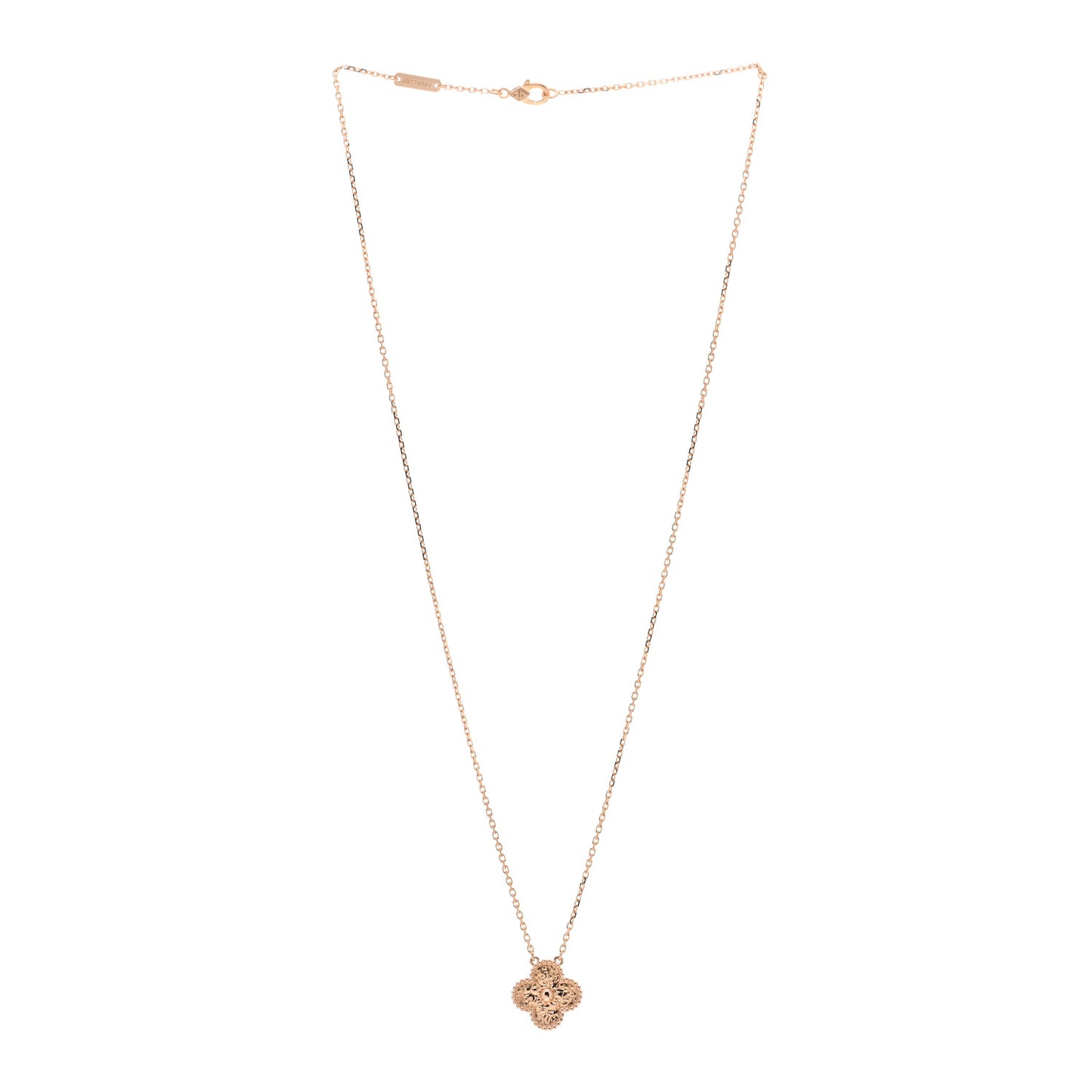 18K Rose Gold Vintage Alhambra Pendant Necklace