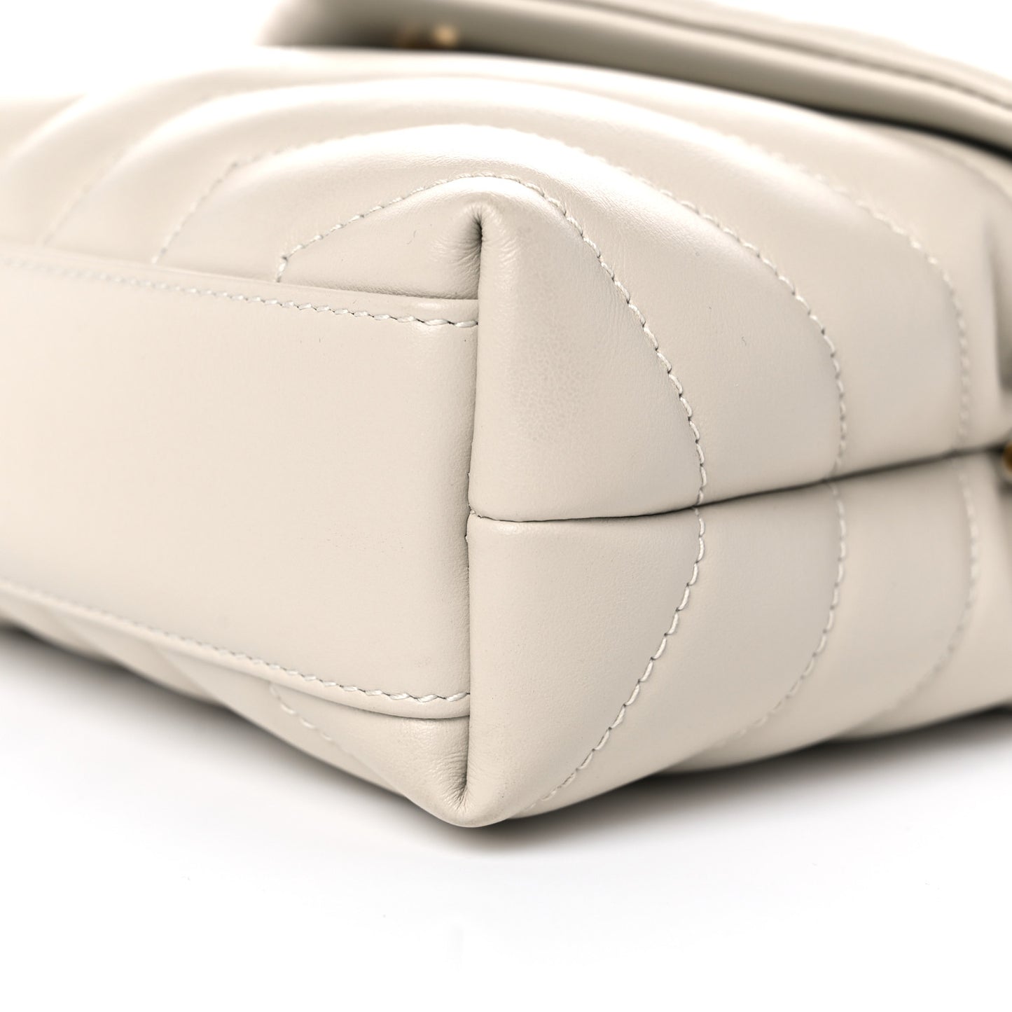 Calfskin Y Quilted Monogram Toy Loulou Crossbody Bag Ivory