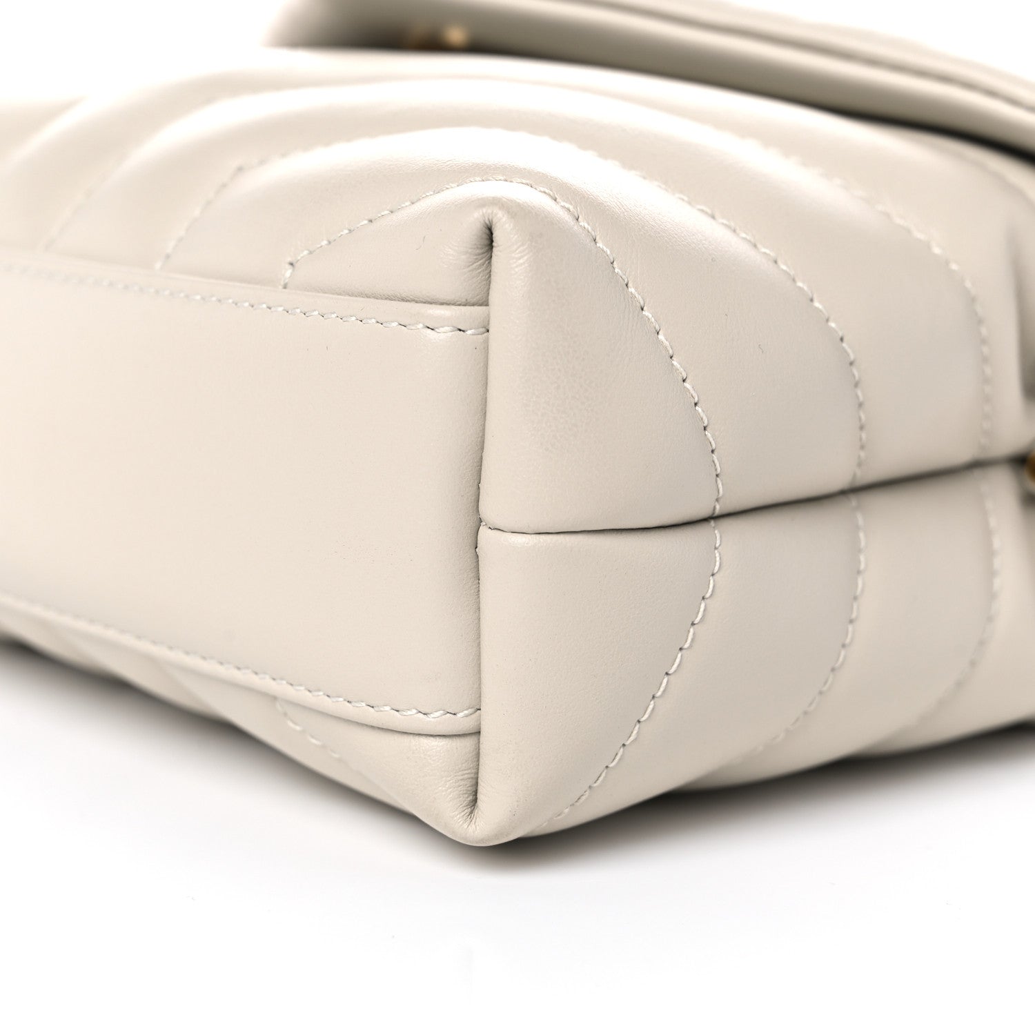 Saint Laurent Calfskin Y Quilted Monogram Toy Loulou Crossbody Bag Ivory 10 of 13
