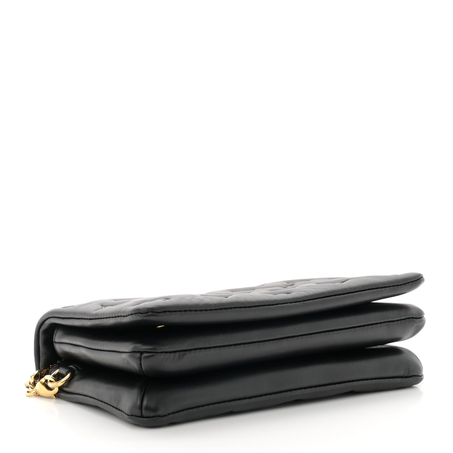 Louis Vuitton Lambskin Embossed Monogram Pochette Coussin Black 4 of 9