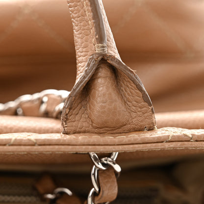Chanel Caviar Medium Soft CC Top Handle Tote Dark Beige 16 of 18