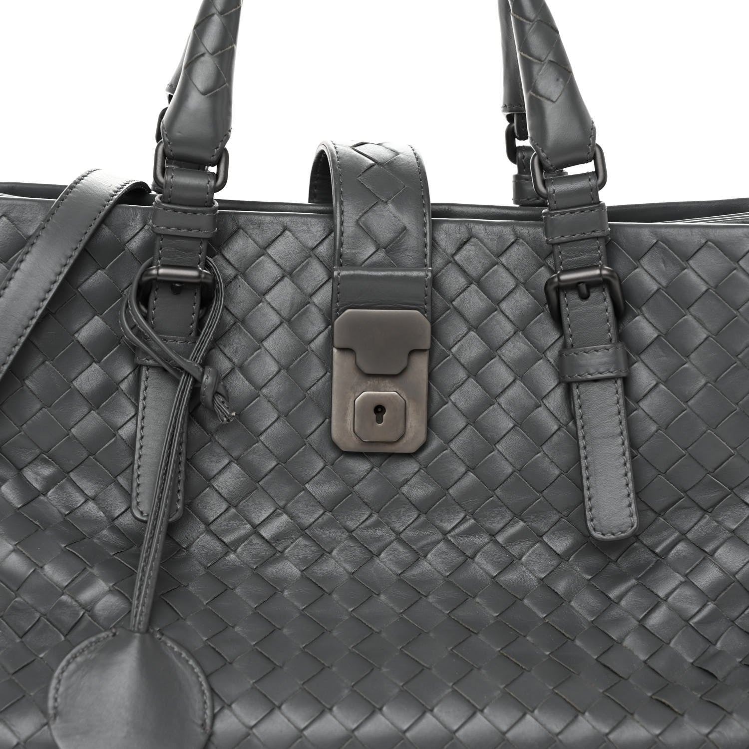Bottega Veneta BOTTEGA VENETA Light Calf Intrecciato Small Roma Light Grey 7 of 9