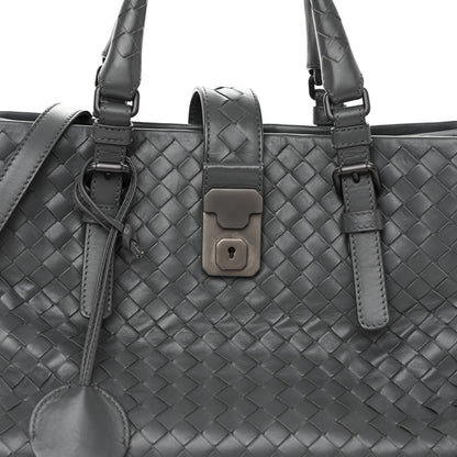 Bottega Veneta BOTTEGA VENETA Light Calf Intrecciato Small Roma Light Grey 7 of 9