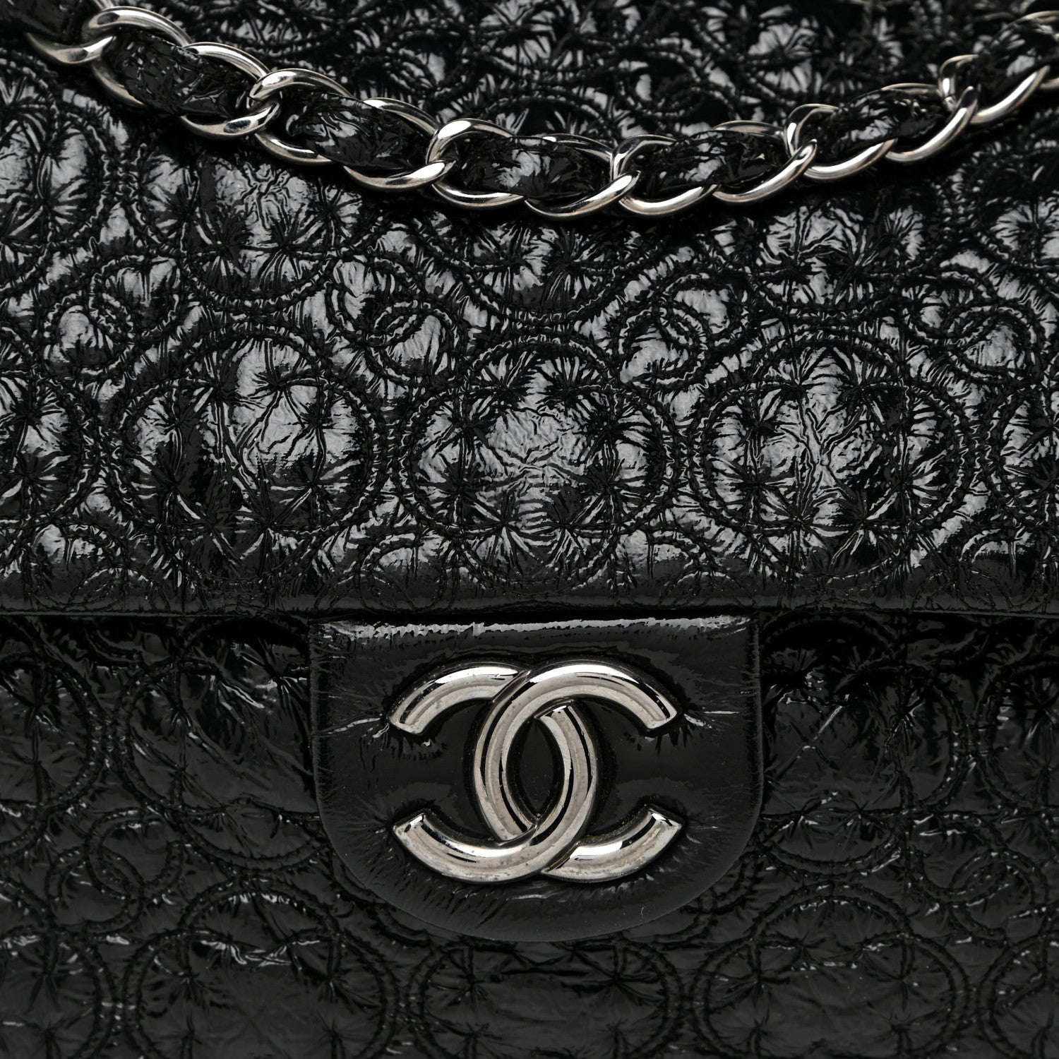 Chanel Vinyl Rock In Moscow Single Flap Black 16 of 17
