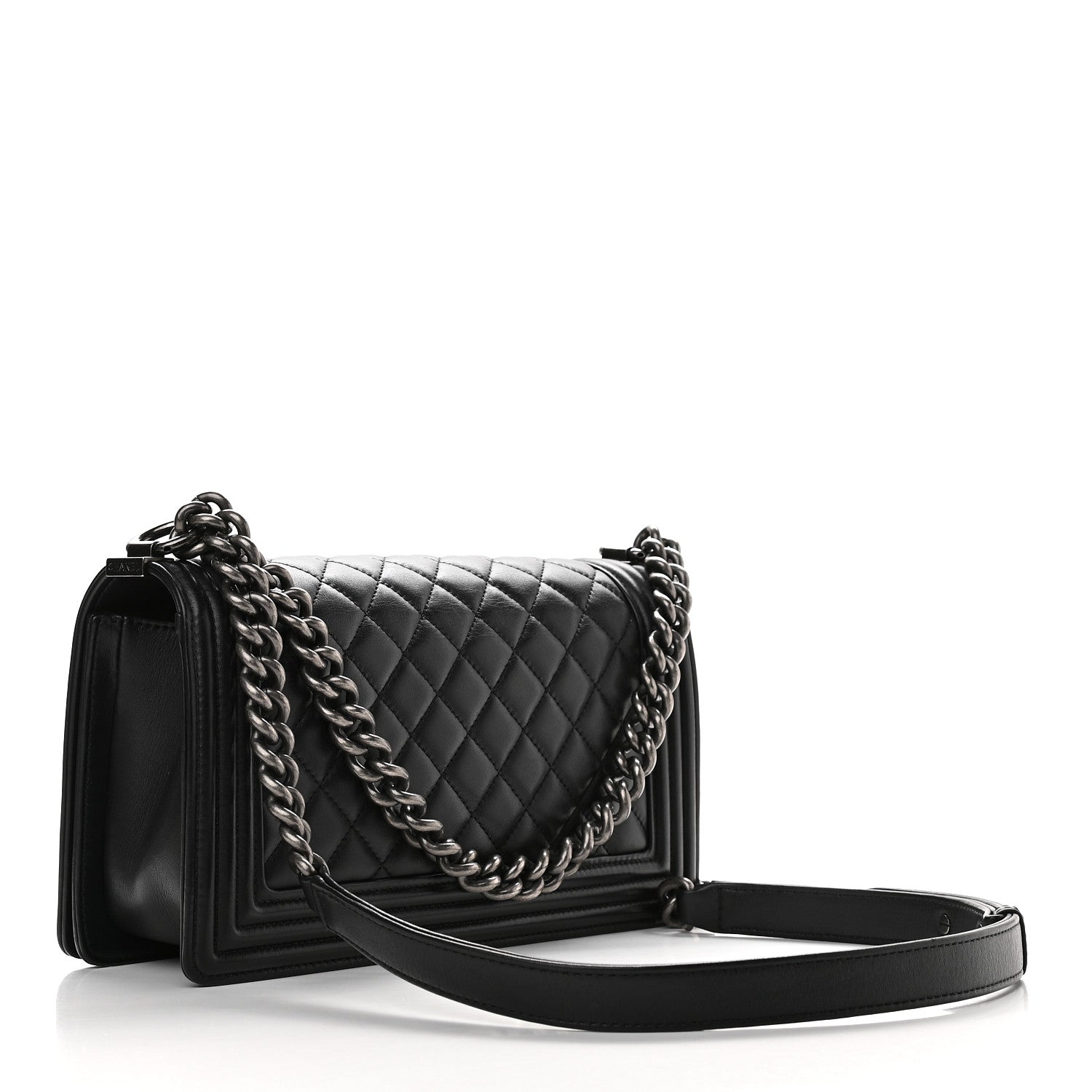 Chanel Calfskin Quilted Medium Boy Flap Black 3 of 9