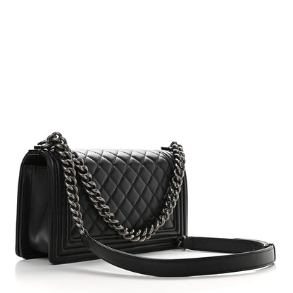 Chanel Calfskin Quilted Medium Boy Flap Black 3 of 9