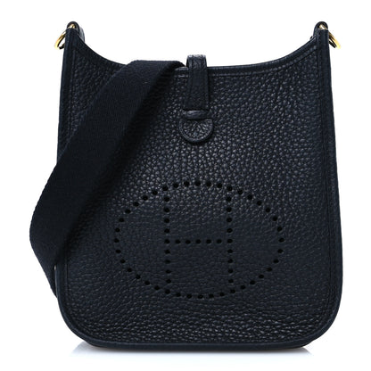 Hermes Taurillon Clemence Evelyne TPM Black 1 of 11