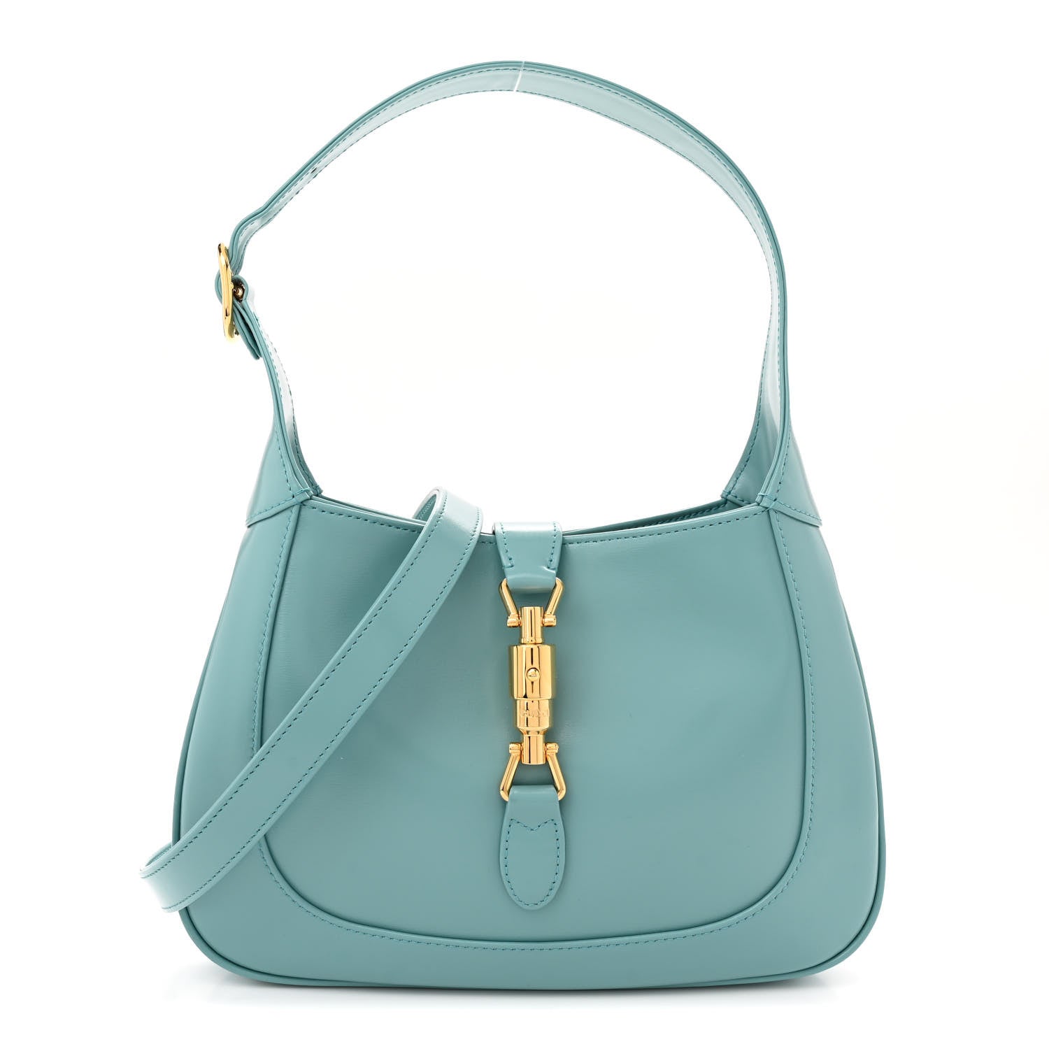 Gucci Boarded Dyana Lux Calfskin Small Jackie 1961 Hobo Dusty Azure 1 of 11