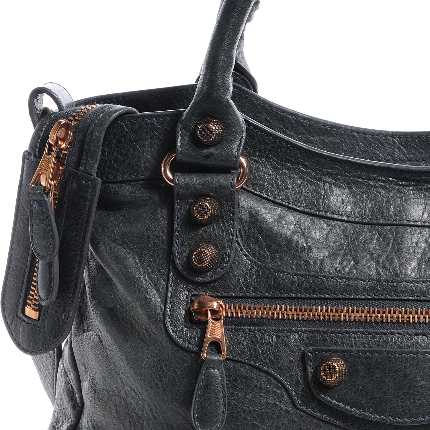 Balenciaga Agneau Giant 12 Rose Gold Hardware Town Anthracite 3 of 9