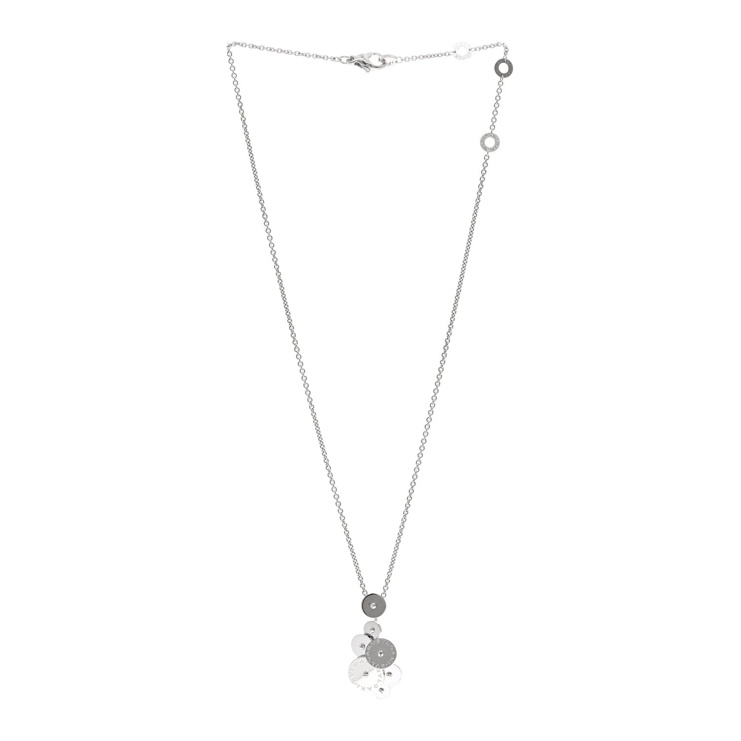 Bulgari 18K White Gold Cicladi Pendant Necklace 3 of 4