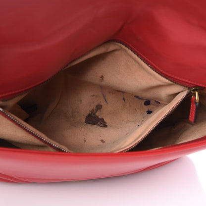 Gucci Calfskin Matelasse Large GG Marmont Shoulder Bag Hibiscus Red 8 of 14