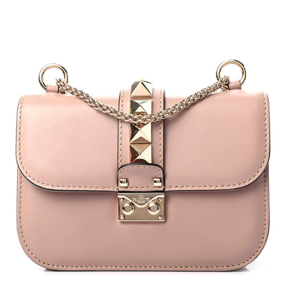 Valentino Garavani Vitello Small Glam Lock Rockstud Flap Poudre 1 of 9