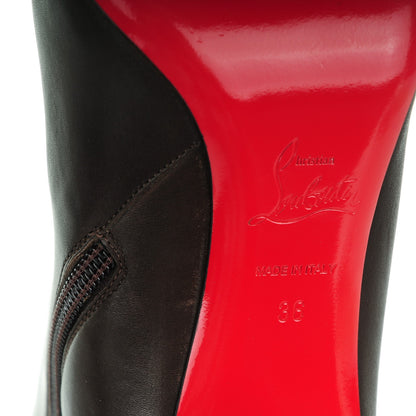 Christian Louboutin Calfskin Miss Tack Botta 85 Boots 36 Dark Brown 6 of 9