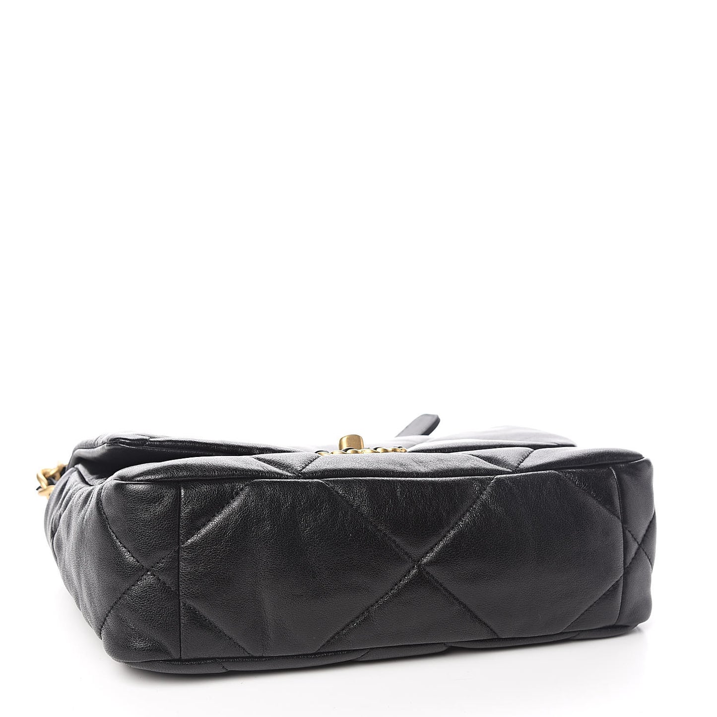 Goatskin Quilted Medium 19 Flap Black