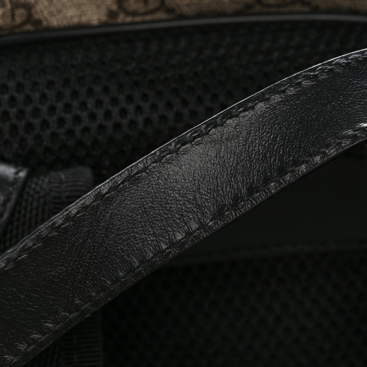 GG Supreme Monogram Medium Backpack Black