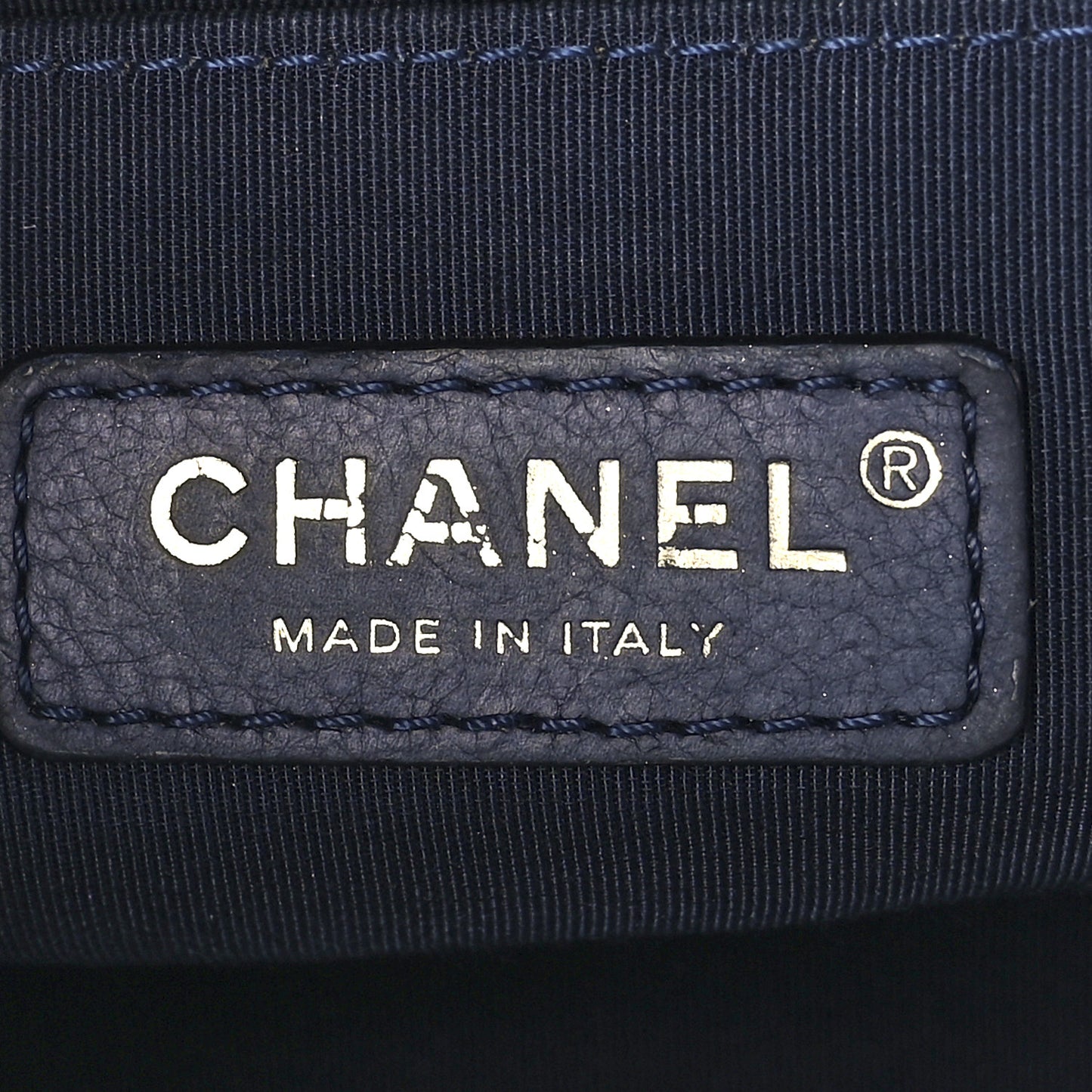Caviar Quilted Medium Boy Flap Dark Navy Blue