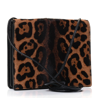 Saint Laurent Calf Hair Monogram Leopard Print Crossbody 2 of 4