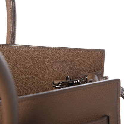 Saint Laurent Grained Calfskin Small Sac de Jour Taupe 10 of 12