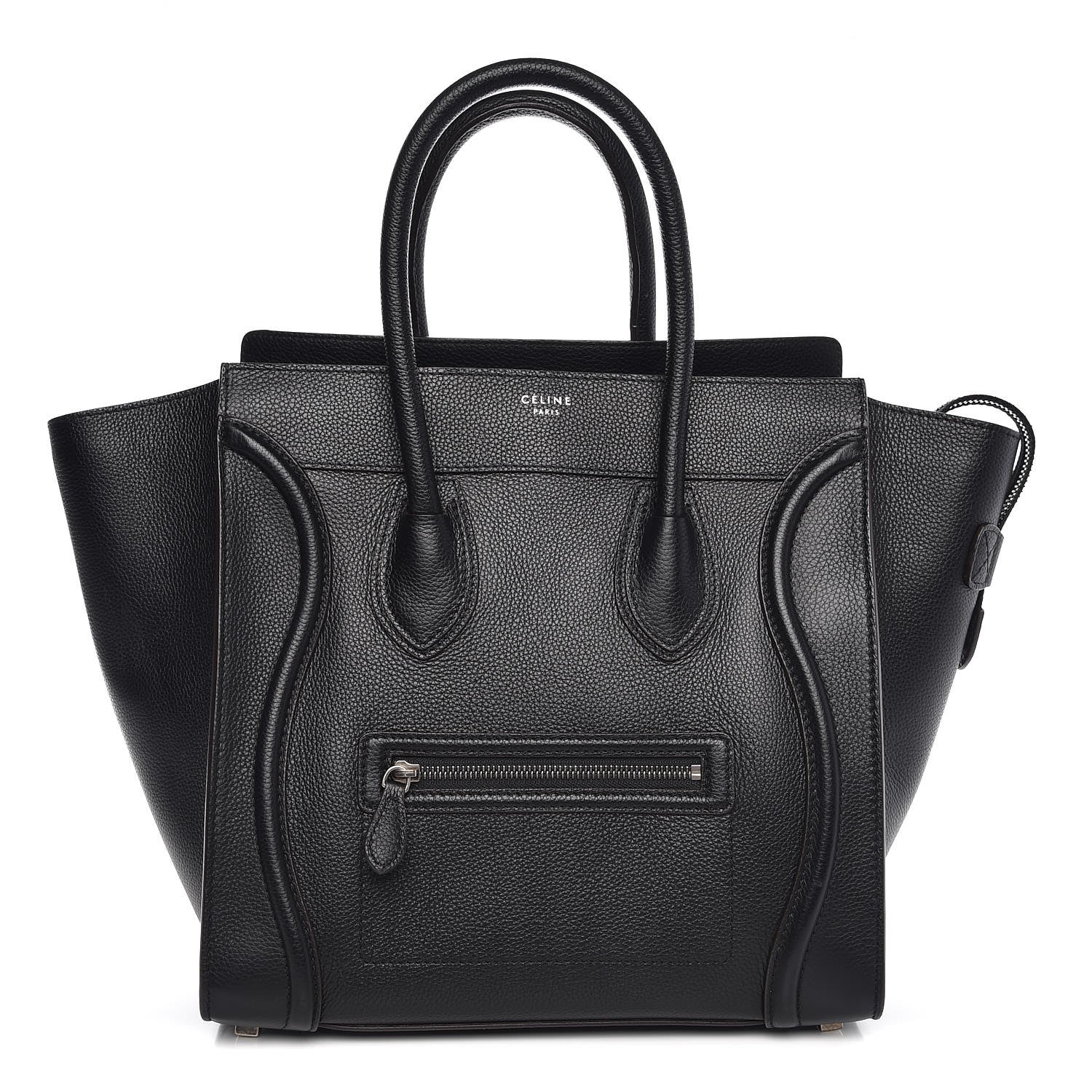 Celine Drummed Calfskin Mini Luggage Black 1 of 7