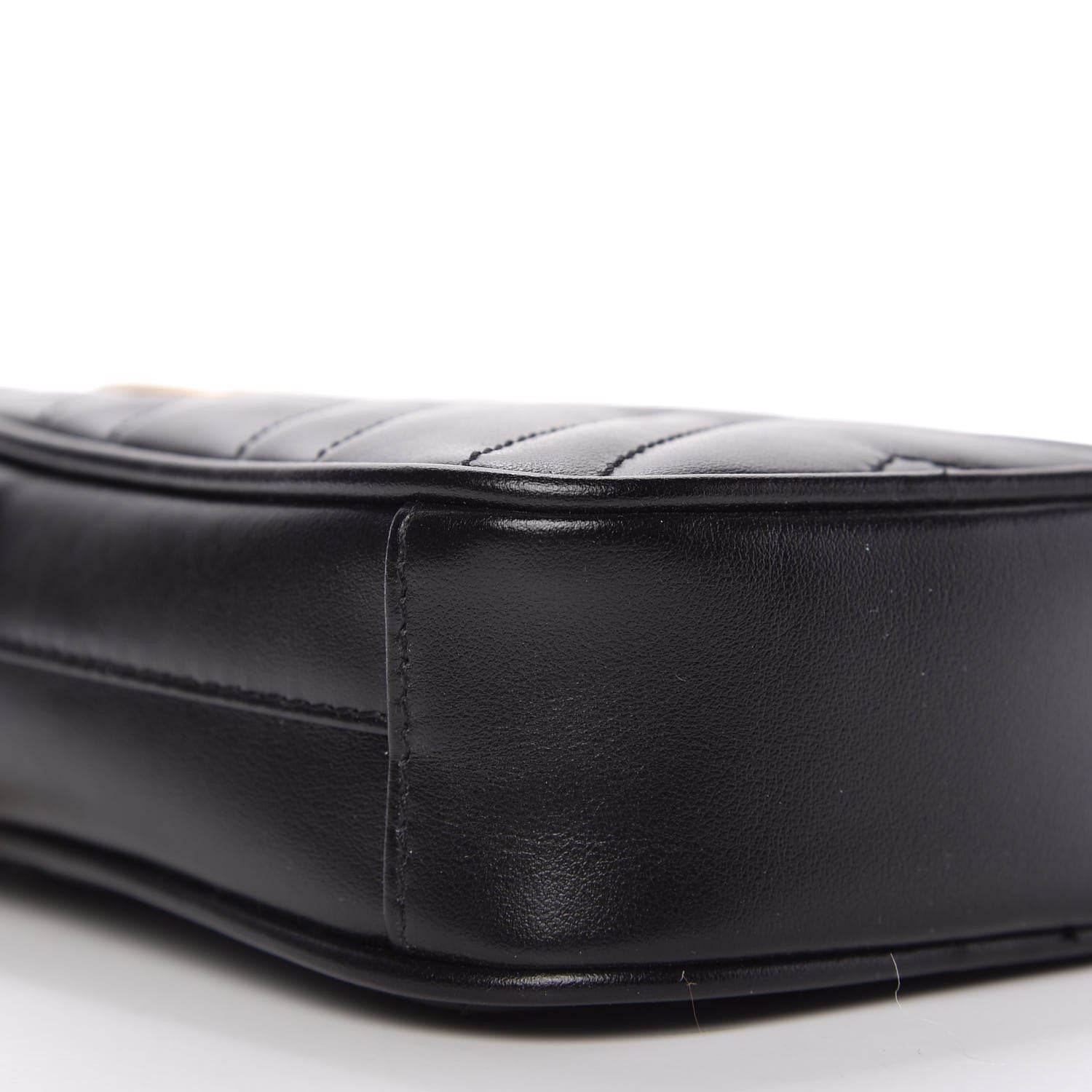 Gucci Calfskin Matelasse Mini GG Marmont Crossbody Bag Black 6 of 10