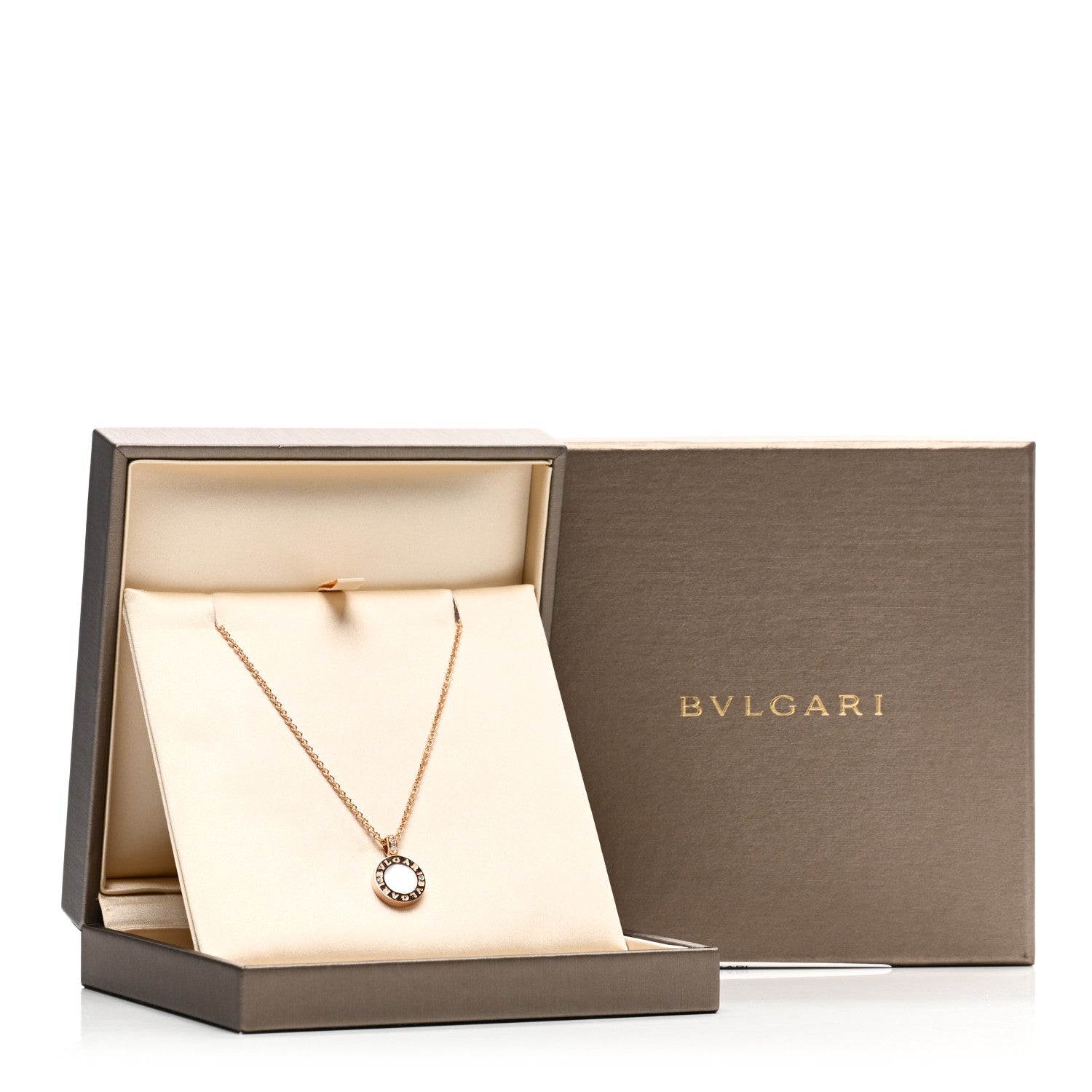Bulgari 18K Rose Gold Diamond Mother of Pearl Carnelian BVLGARI BVLGARI Pendant Necklace 5 of 5